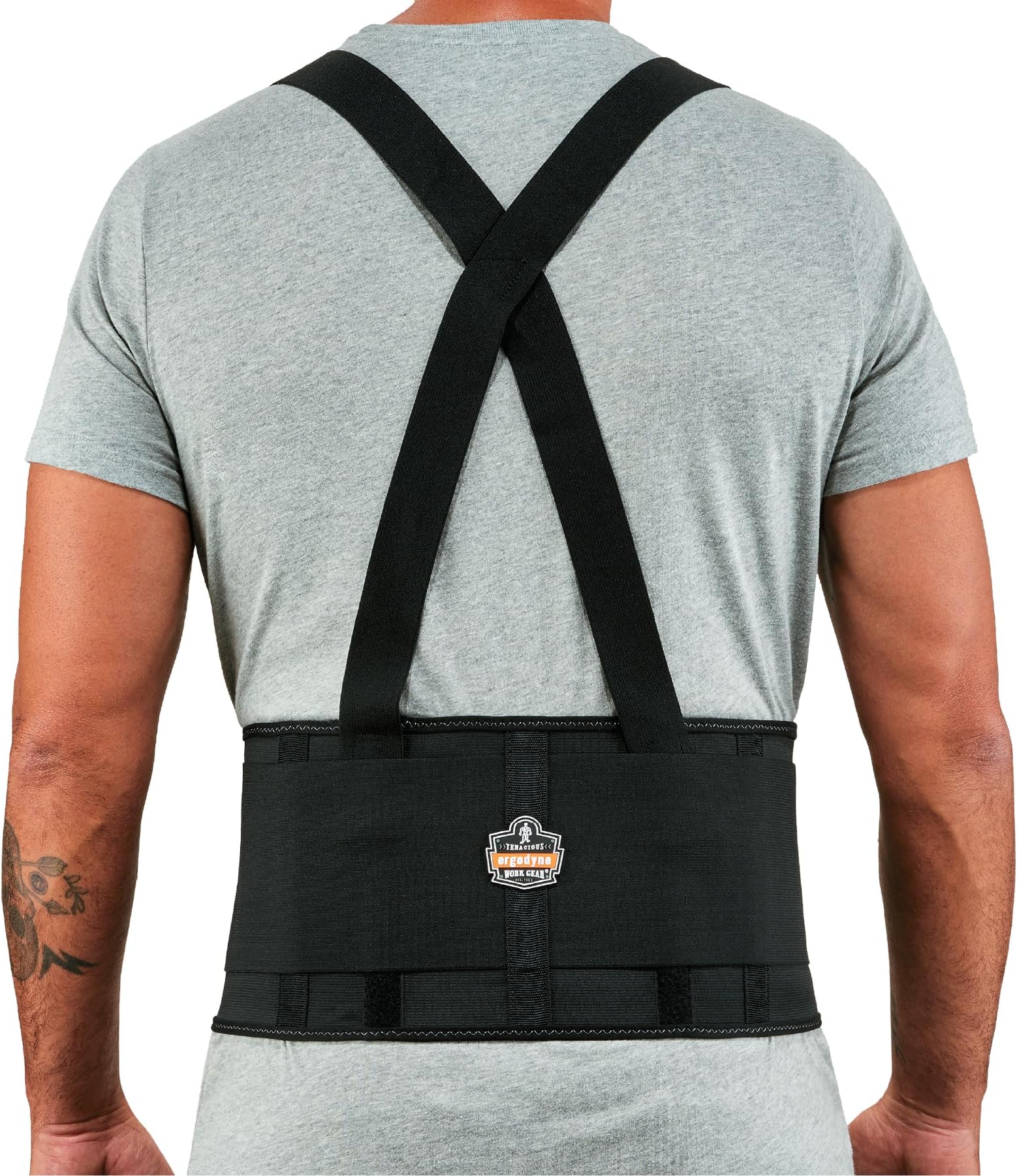 Ergodyne ProFlex 1650 Back Support Belt, 7.5" Elastic, Adjustable, Removeable Straps, XL