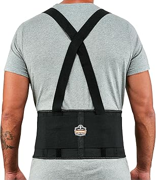 Ergodyne ProFlex 1650 Back Support Belt, 7.5 Elastic, Adjustable, Removeable Straps, Large