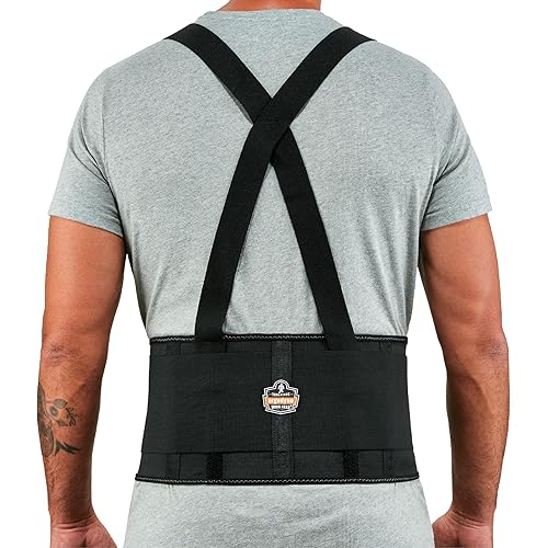 Ergodyne ProFlex 1650 Back Support Belt, 7.5" Elastic, Adjustable, Removeable Straps, XL