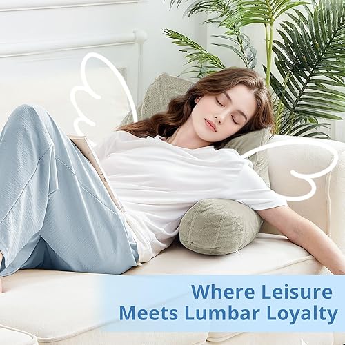 Miniatura 9 de Sasttie Almohada de lectura para sentarse en la cama, de espalda, respaldo para silla de apoyo, artículos esenciales para dormitorio universitario,