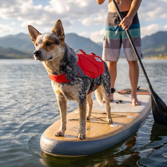 Foto 7 de 8 de Outward Hound Dawson Buoyant and Insulated Life Jacket for Dogs Medium Red