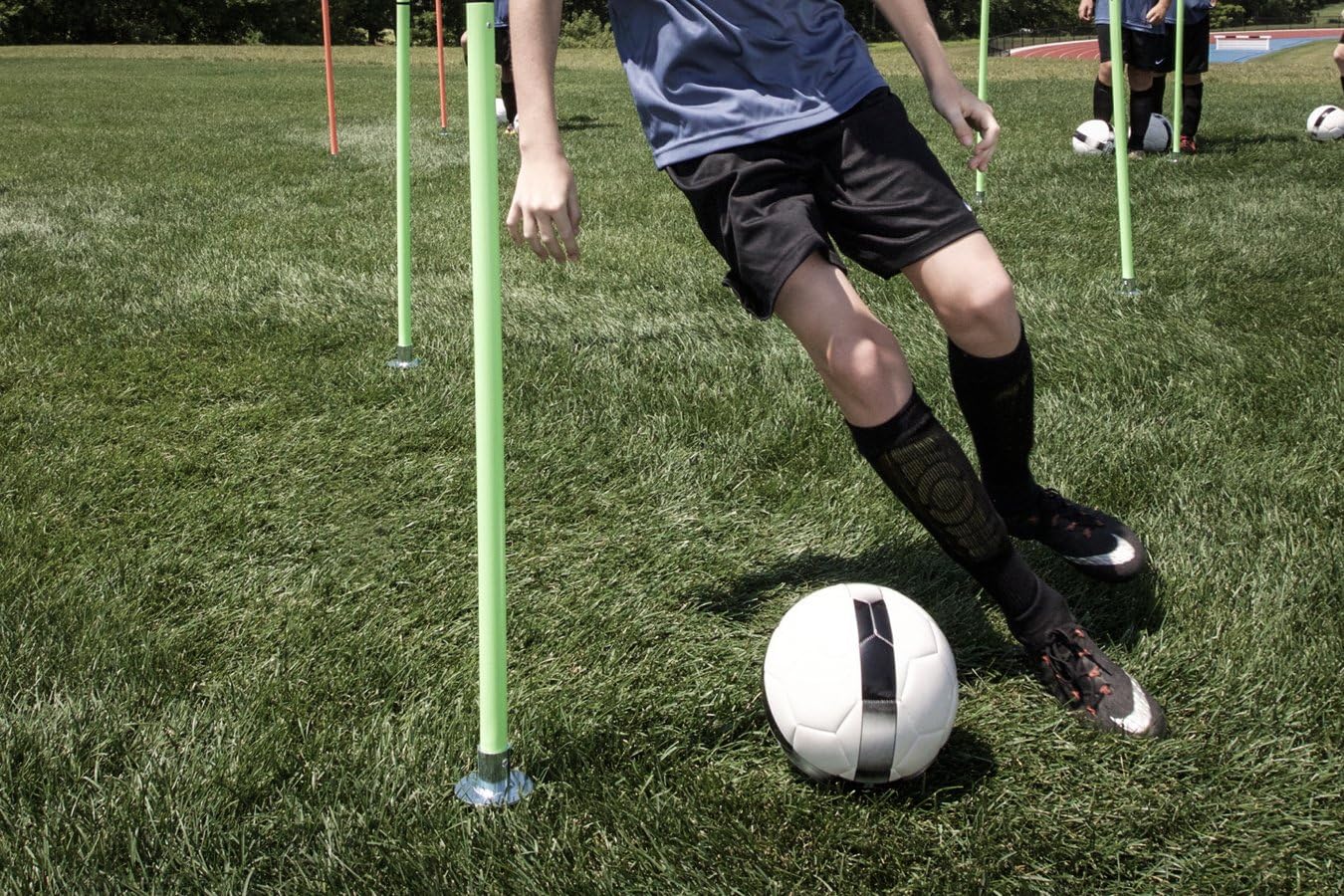 Kwik Goal 2 Go Coaching Sticks (6 Set), Hi-Vis Green