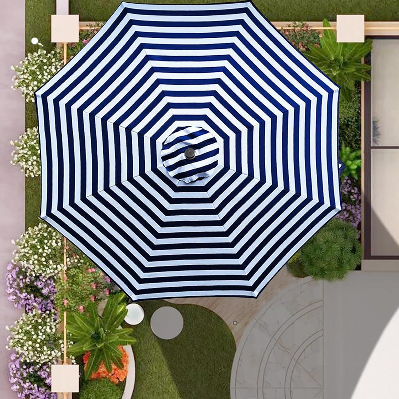 Daszek Wymienny Parasola Zewnętrznego Ochrona UPF 50+ | Wymienne Pokrowce Do Parasoli Ogrodowych Na Patio, Podwórko, Ogród Za Domem, Ogród, Werandę, Dla Kobiet, Mężczyzn, Dorosłych