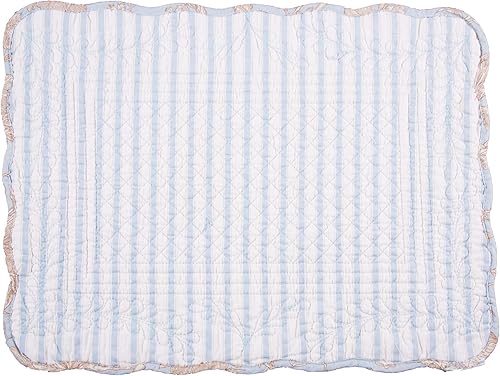 Vista 2 de C&F Home Penelope - Juego de 6 manteles individuales rectangulares de 13 x 19 pulgadas, acolchado, reversible, lavable, para decoración de mesa