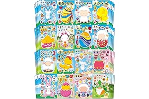 Aowplc Easter Make a Face Stickers