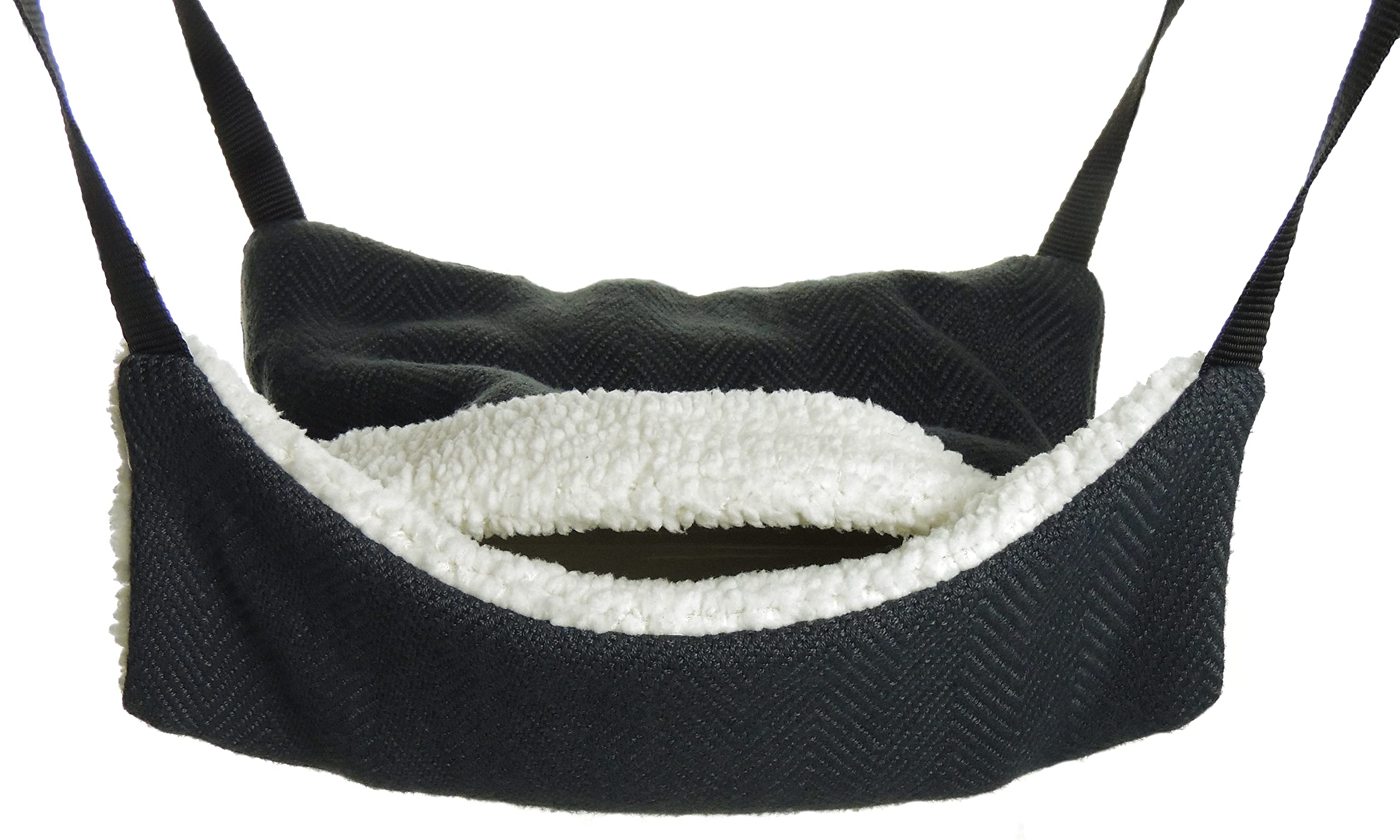 Little Friends Fluffy Lined Recycled Eco Hammock With Pouch: Grey Weave