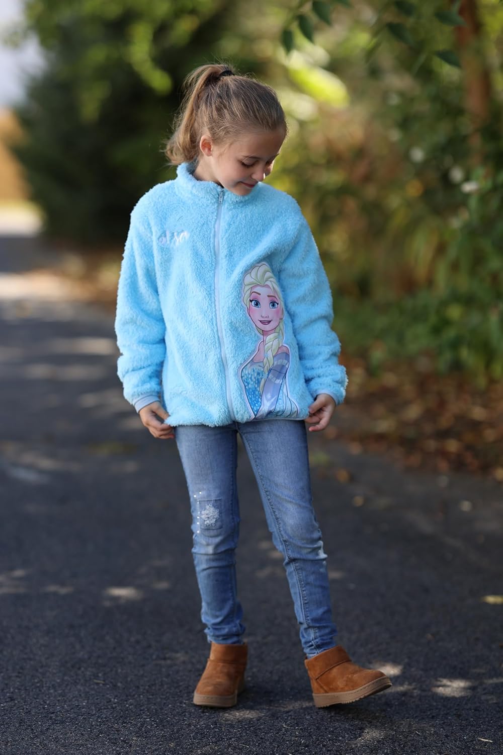 Disney Stitch Frozen Elsa Minnie Mickey Girls/Boys Fleece Jacket Full Zip Sherpa Fuzzy Warm Winter Outwear Coat 2-13 Years - Image 5