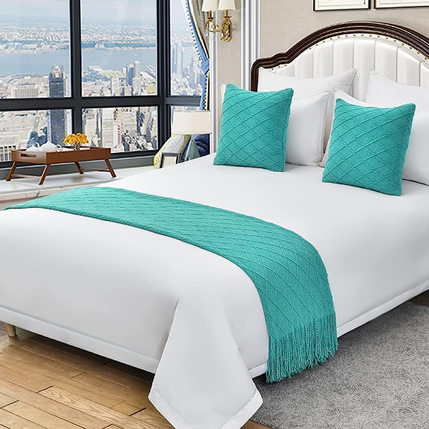 Hotel Bed Runner Bed Scarf Soft Bed Throws for Foot of Bed