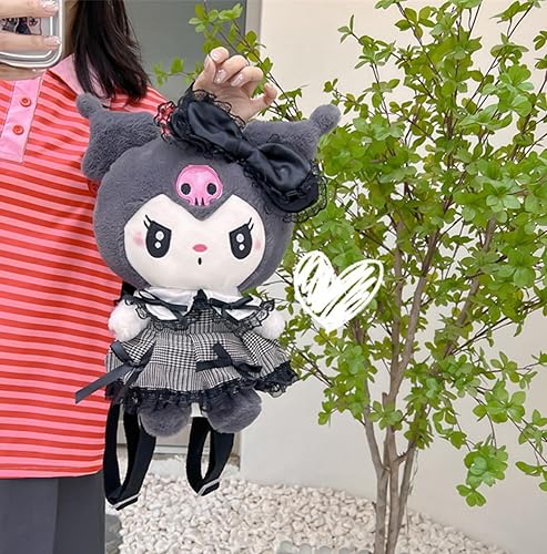 Miniatura 5 de Awcvire Japanese Anime Plush Backpack, 15.7" Cute Cartoon Figure Plush Doll Schoolbag For Kids and Girls, Adorable Plush bag for Series Fans