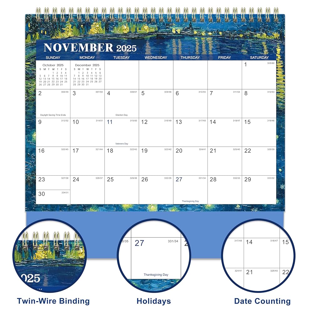 Amazon.com : 2025-2026 Desk Calendar - JUL 2025 - DEC 2026