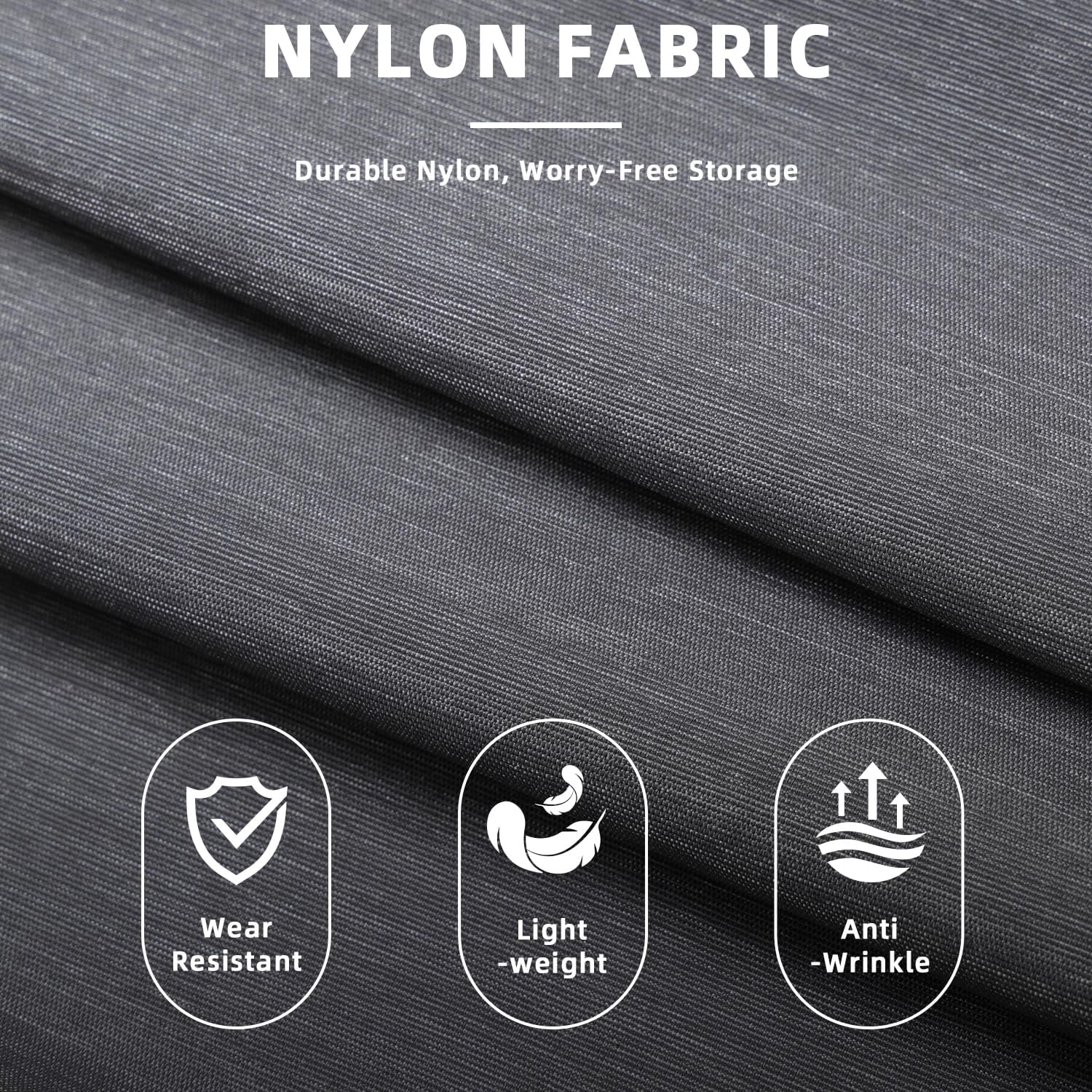 BAGAIL 6 Set Lightweight Compression Packing Cubes with Packing List, Anti-Tearing Expandable Organizer Bags for Travel, Dark Grey - Image 5