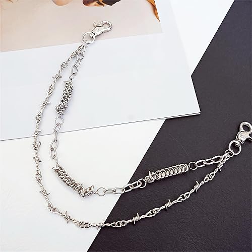 Miniatura 90 de Cadenas punk unisex para pantalones, cadenas de cinturón de alta resistencia, pantalones de hip hop, cadena de jeans con cierres de langosta