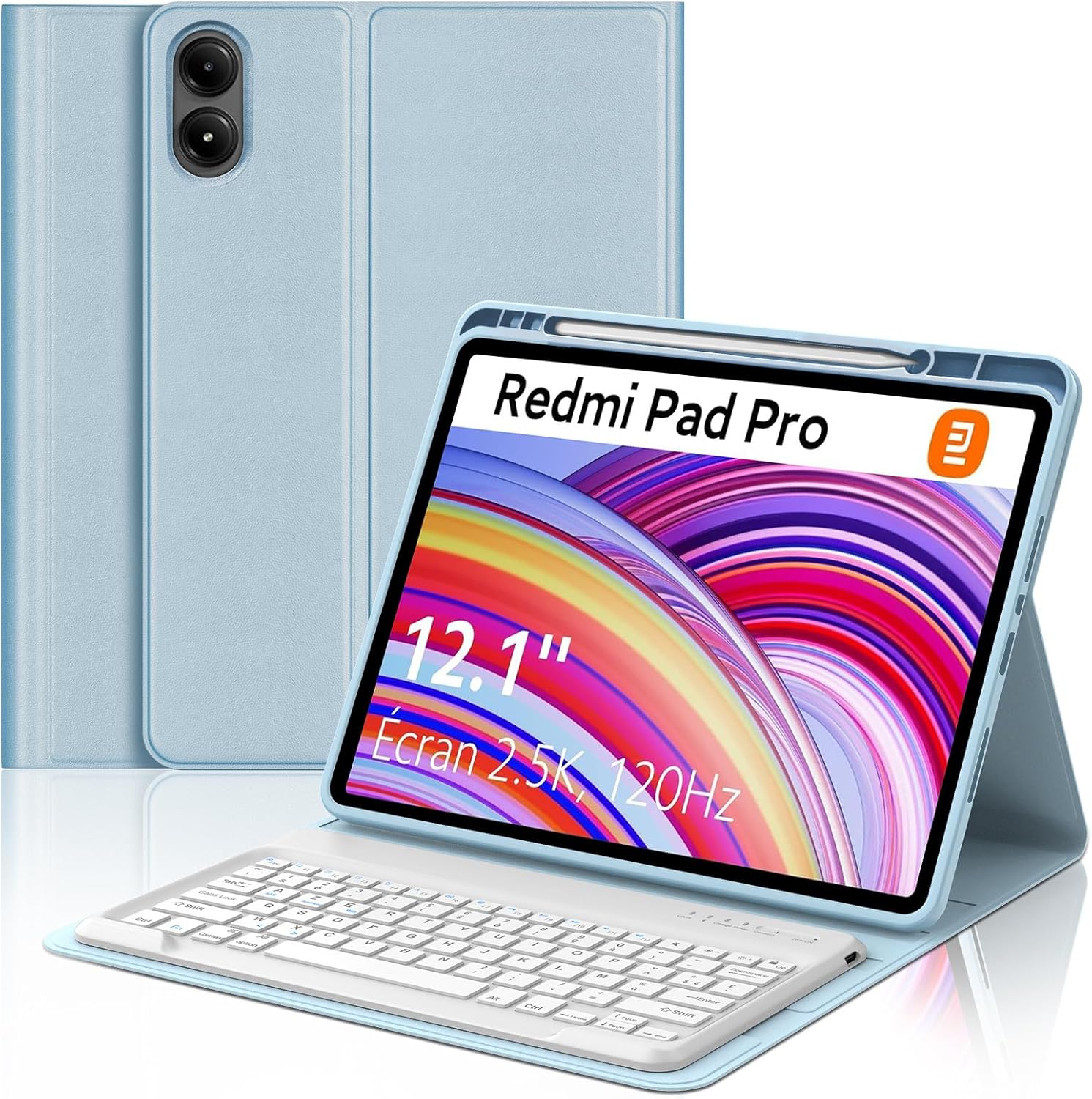 IVEOPPE Clavier pour Redmi Pad Pro 12.1, Coque Clavier Redmi Pad Pro 12