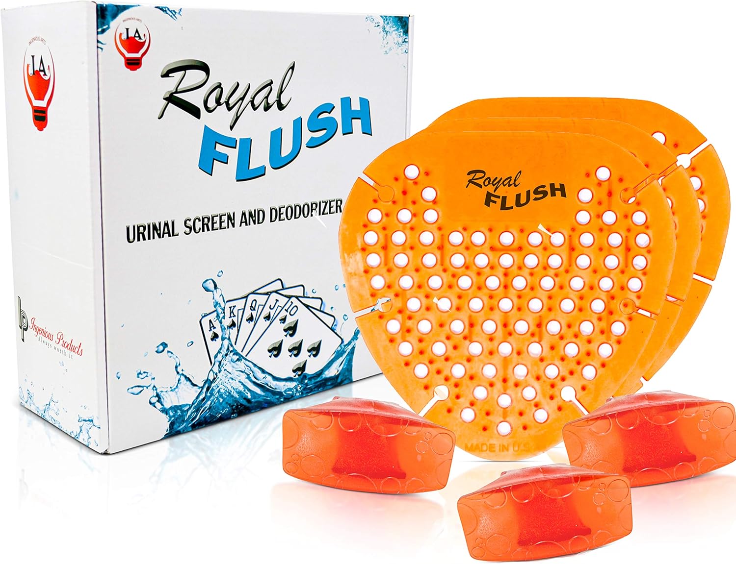 Royal Flush Urinal Screen 3 Urinal Cakes and 3 Toilet