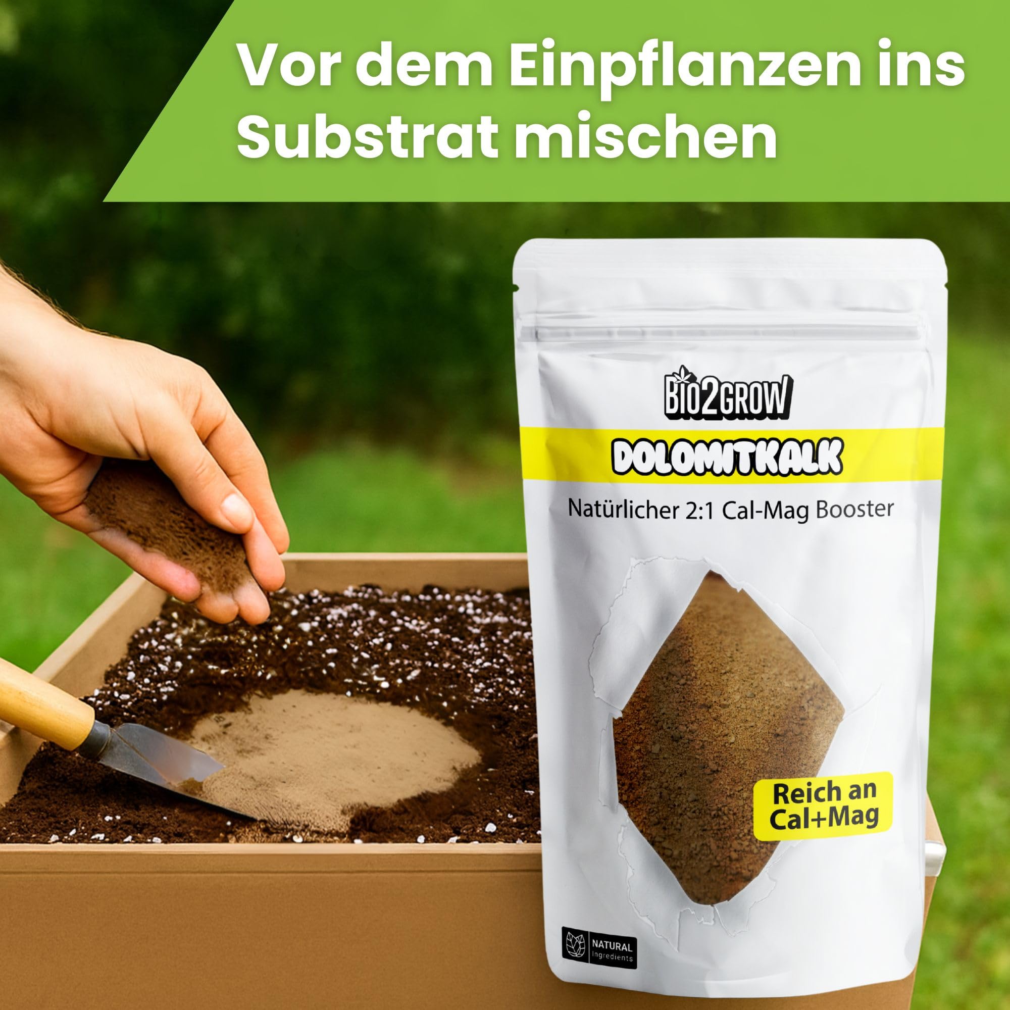 Dolomitkalk 5KG – Magnesium und Calcium für Bodenverbesserung, pH-Wert-Regulierung und gesundes Wachstum