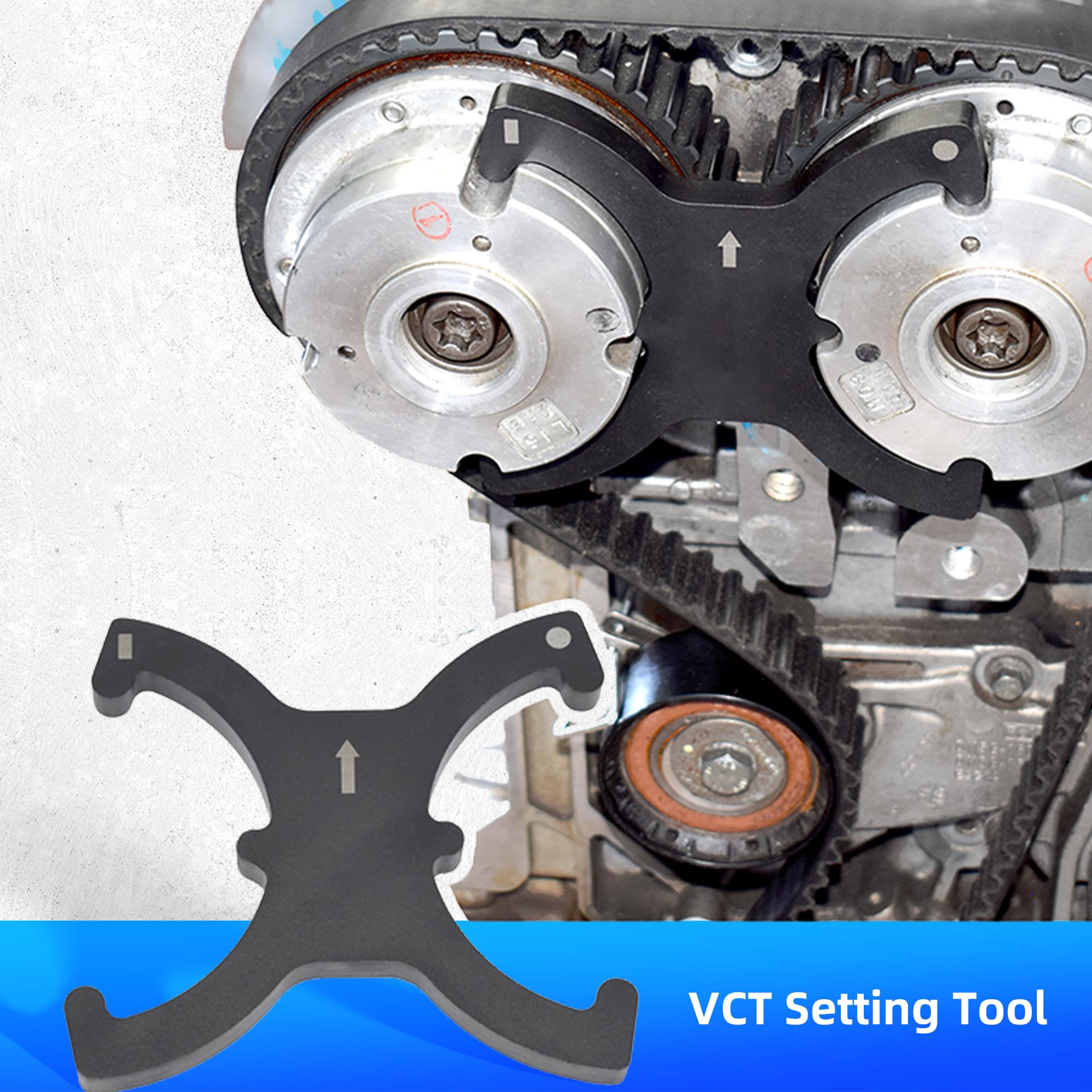 18 Piezas Kit de Herramientas de Sincronización de Motor,Herramienta de Bloqueo del Volante del árbol de Levas Compatible con Ford Mazda 1.4 1.6 1.8 2.0 Di/TDCi/TDDi ECOBOOST 1.6 Ti-VCT 1.5 1.6