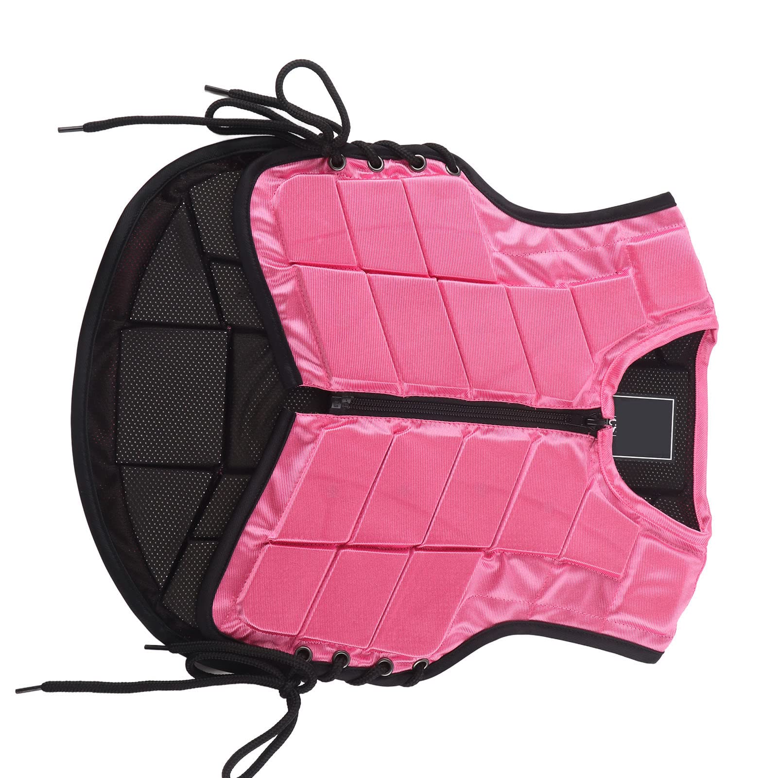 Generic Gilet Equestre Rosa per Bambini Assorbimento degli Urti Comodo Protettore per il Corpo per Bambini Equitazione, Nylon + Schiuma, Primavera Estate Autunno Inverno (CS)