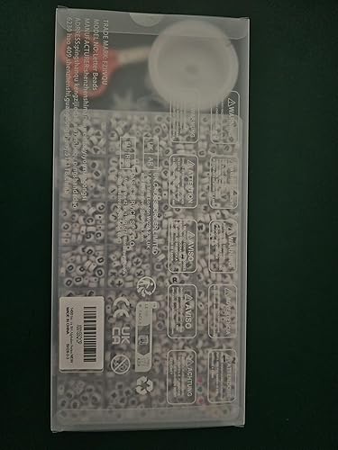 Miniatura 8 de FZIIVQU 1120 cuentas de letras cuadradas acrílicas, cuentas de letras A-Z de 0.236 x 0.236 pulgadas con número de color, cuentas de cubo de amor,