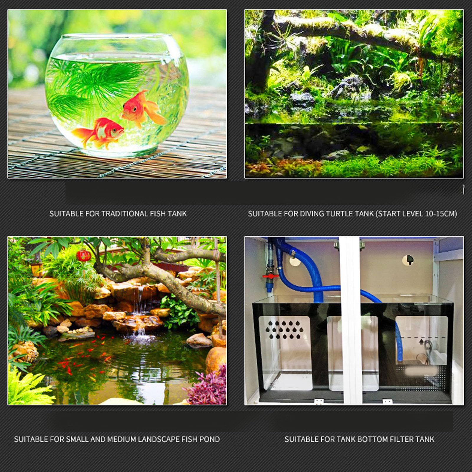 Outil de Nettoyage de Gravier D'aquarium, Vide D'aquarium à Grande efficacité avec Système de Filtrage pour Les Soins de Nettoyage de Gravier D'aquarium (Prise UE 220V)