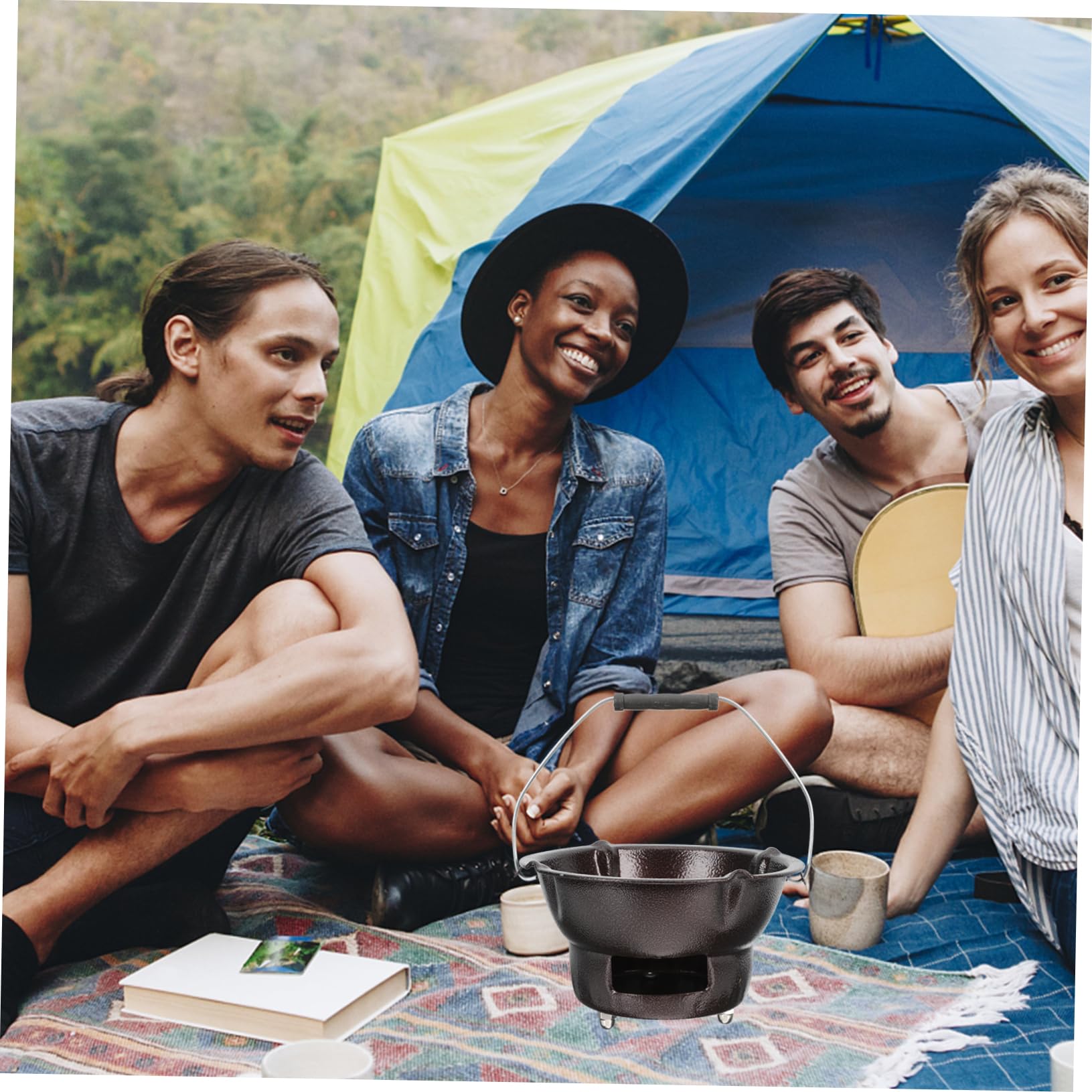 SUPVOX Réchaud À Thé Barbecue Poêle À Charbon Chauffage Extérieur Camping Cuisson
