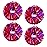 4Pcs Metallic Cheerleading Pom Poms, Creatiee 2 Pair Cheerleader Cheering Squad Pompoms for School Sports Dance Games Team Spirit Cheer (Purple Red)