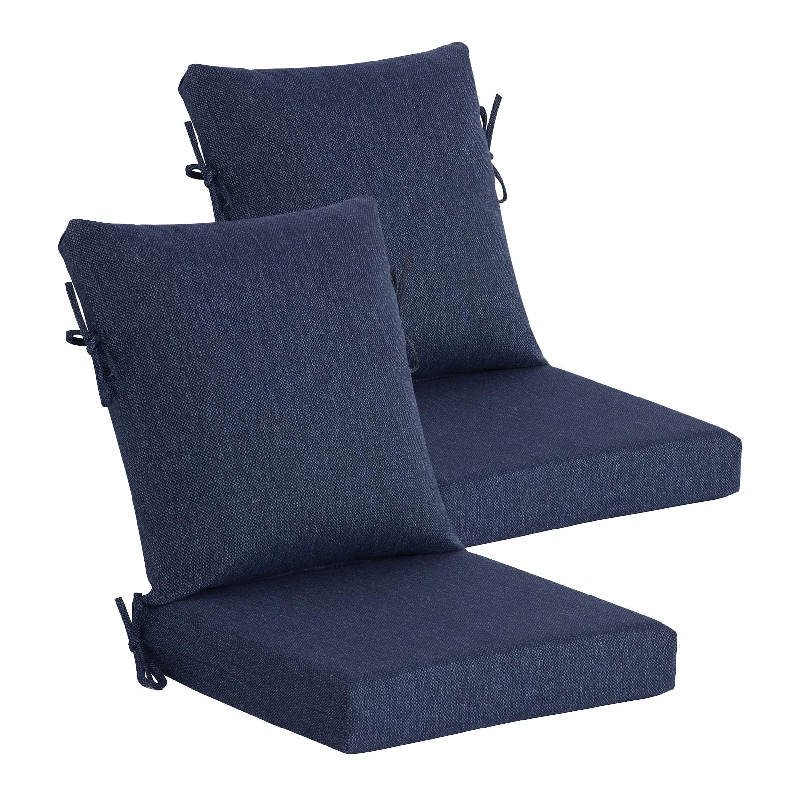 Goodgoods 20 x 42 Outdoor Patio Chair Cushion 2-Pack, 1000+Hours Fade-Resistant & Water-Resistant Furniture Chair Cushions with 30D High-Resilience