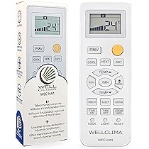 Wellclima WEC-HA1 Telecomando Condizionatori per Haier, per HEC, per Candy, più completo degli universali, pronto all’uso con Funzioni Speciali, per Climatizzatori, Inverter e Pompa di Calore
