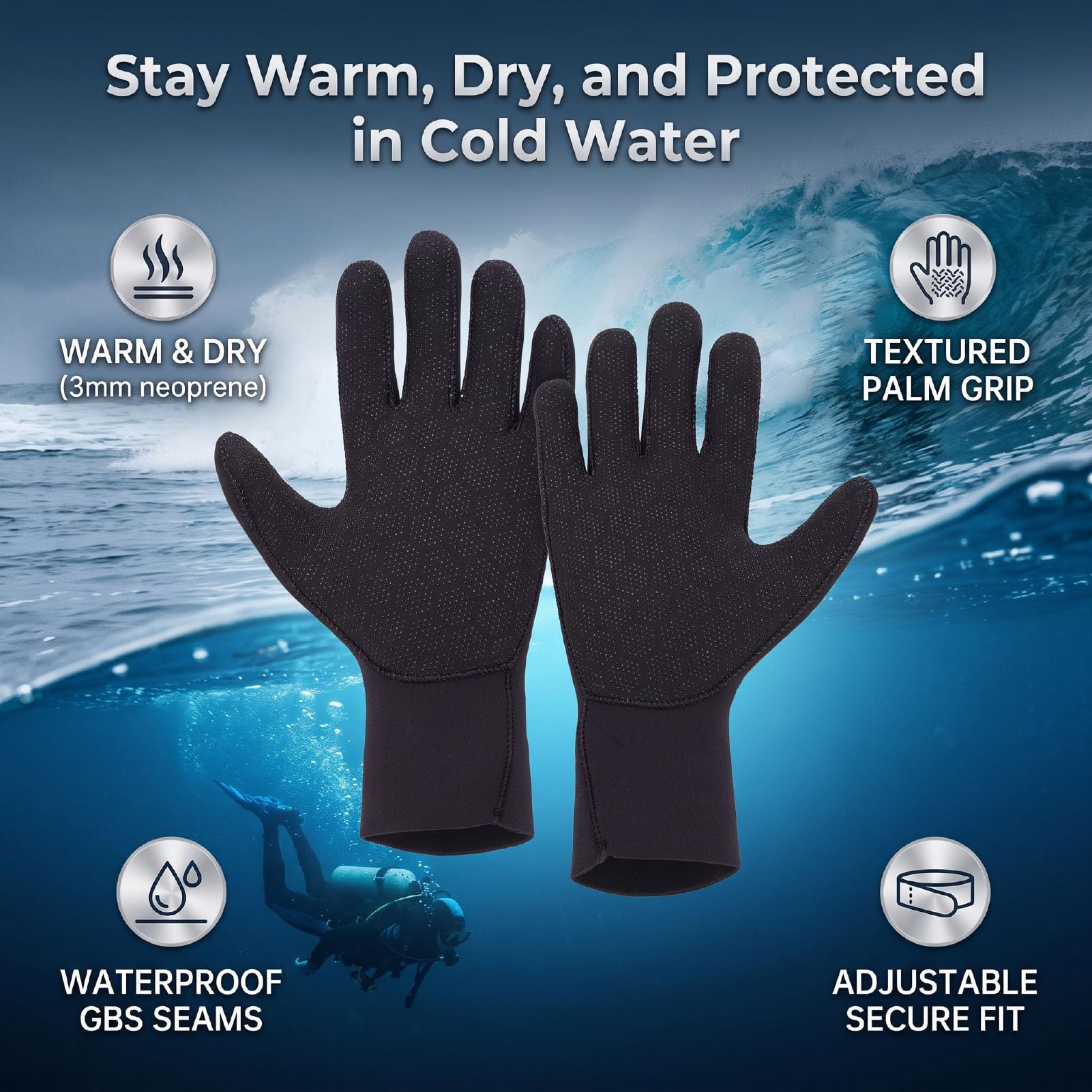 de Neopreno para Actividades en Agua Fría (M)