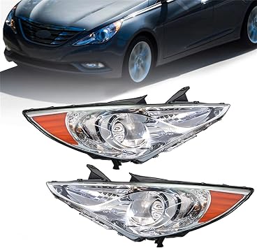 Headlight Assembly Replacement for Sonata 2011 2012 2013 2014 Left and Right Side Headlamps Assembly Replacement for 209150009 921013Q000 209149009 921023Q000