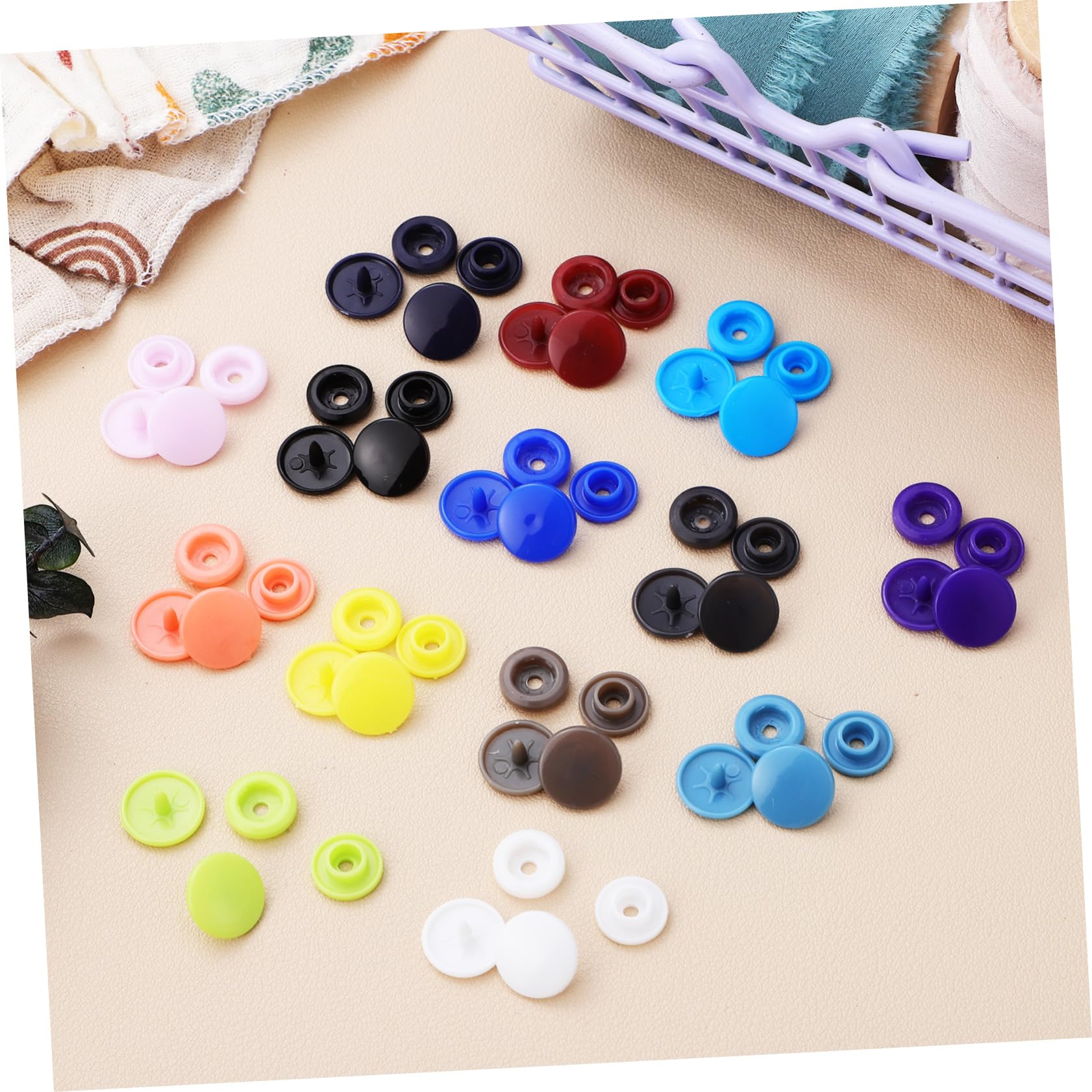 NUOBESTY 5 Juegos Botones De Plastico Broches Para Coser Sin Broches De Coser Botones a Presión Broches Para Ropa Botones Para Coser Broches De Costura Quebrar Broches De Ropa Cierre Resina