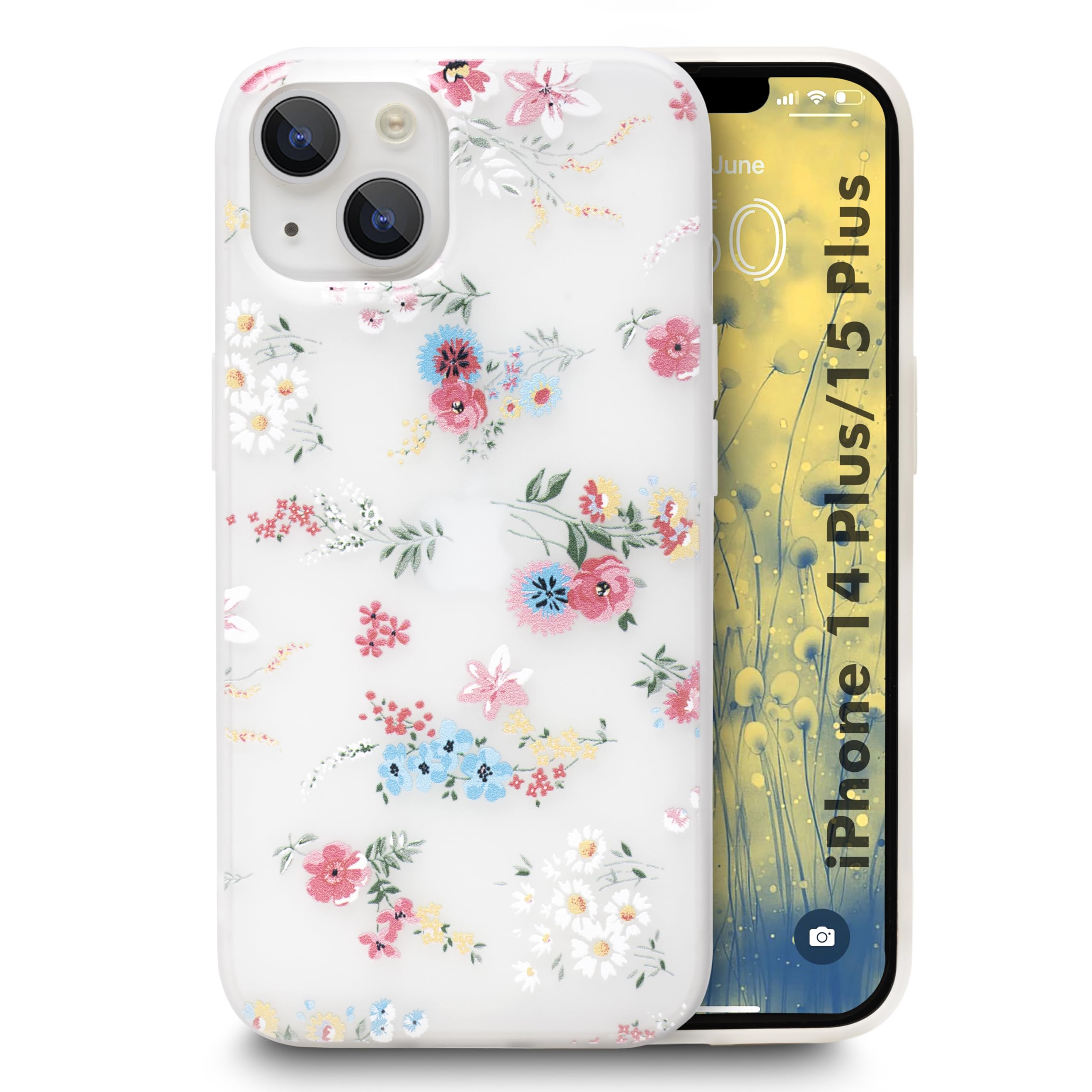 Enflamo Silicone Soft Silione Phone Back Case Cover For iPhone 15 Plus | Girls 3D Flower Printed (Mix Lilies) White (B0CVL89WTP) Amazon Price History, Amazon Price Tracker