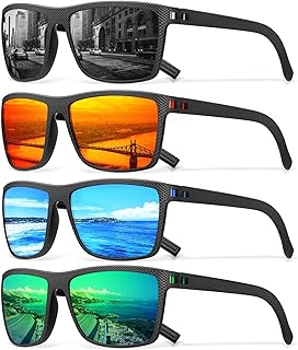 DioKiw Square Polarized Sunglasses for Men Vintage Style Driving Travel Sun Glasses Lightweight Frame UV Protection Goggles