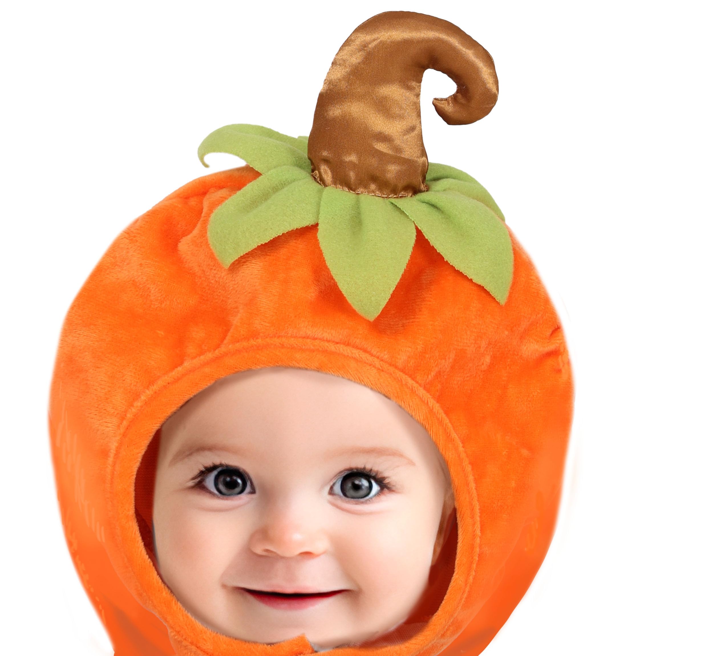 FIESTAS GUIRCA Charming Pumpkin Baby Fancy Dress Costume, Toddler Costume Including Comfy Orange Pumpkin Onesie with Hoodie - Image 3