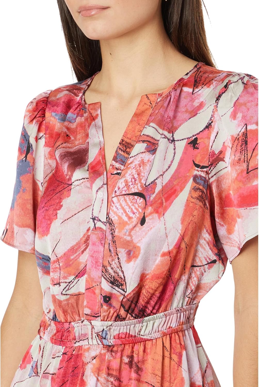 NIC+Zoe Womens Scribble Bouquet Daydream Dress - Image 3