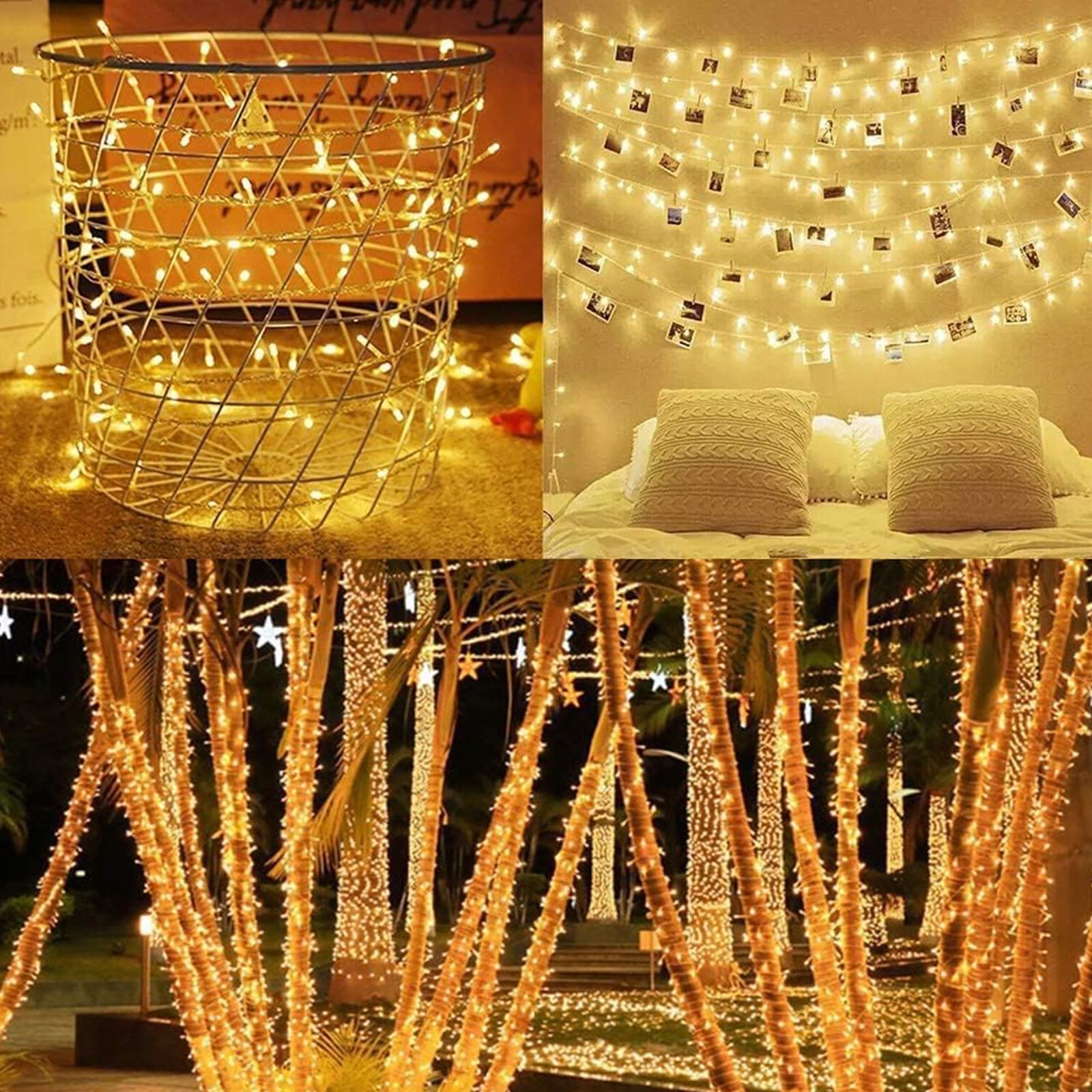 Girlanda świetlna, 100 m, 1000LED do wnętrz, 8 trybów oświetlenia, IP65, wodoodporna, na zewnątrz i wewnątrz, na Boże Narodzenie, do ogrodu, na wesele, imprezę, różowa