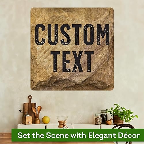 Miniatura 986 de My Sign Center - Letrero personalizado, 11 colores de fuente, 13 estilos de fuente, 4 opciones de agujero, 22 tamaños, 8 x 32 pulgadas, sin óxido,