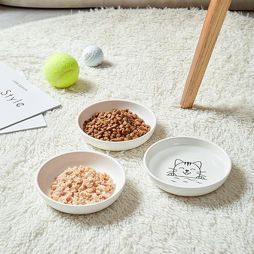 Miniatura 5 de Y YHY Cuencos para gatos, platos para gatos de 5 onzas con almohadilla de silicona, cuencos de comida y agua para alimentos secos y húmedos, plato