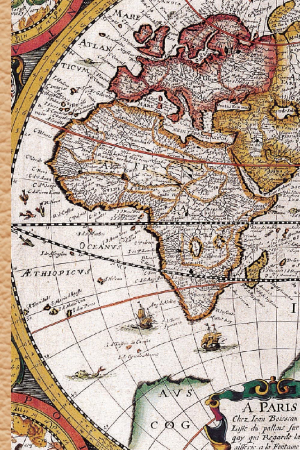 Old World Map Notebook