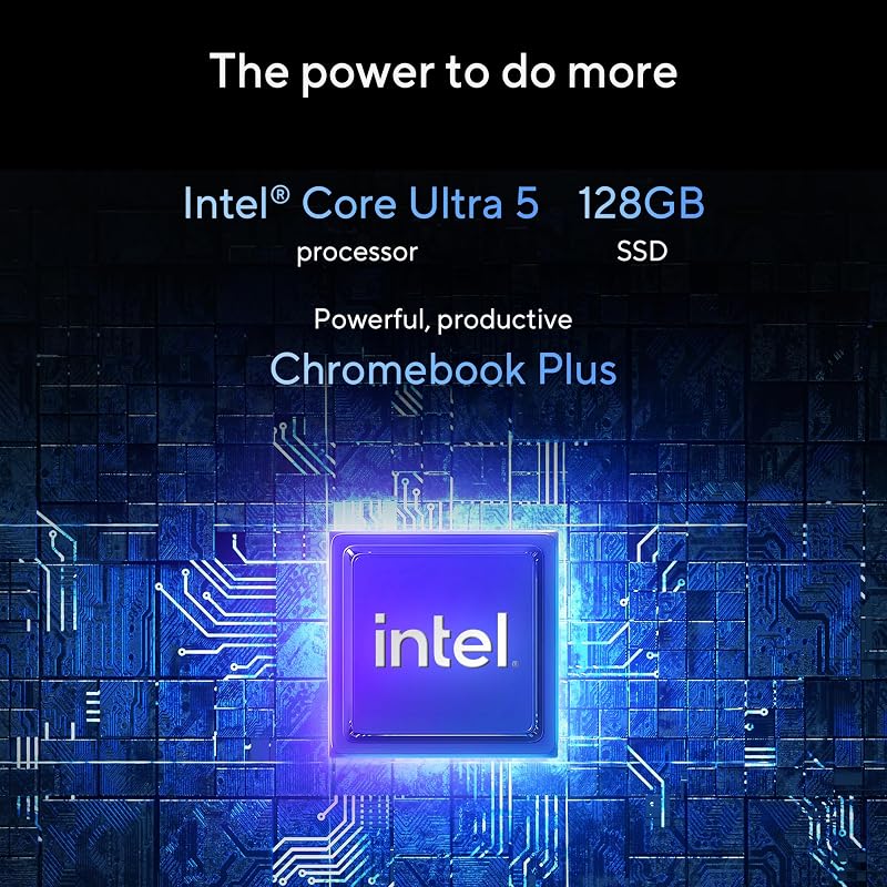 ASUS ExpertBook CX54 Chromebook Plus Laptop with Google AI, 14" 2560x1600 Display, Intel® Core™ Ultra 5 Processor, 8GB RAM, 128GB SSD, ChromeOS, Fog Silver, CX5403CMA-DB588 image 2