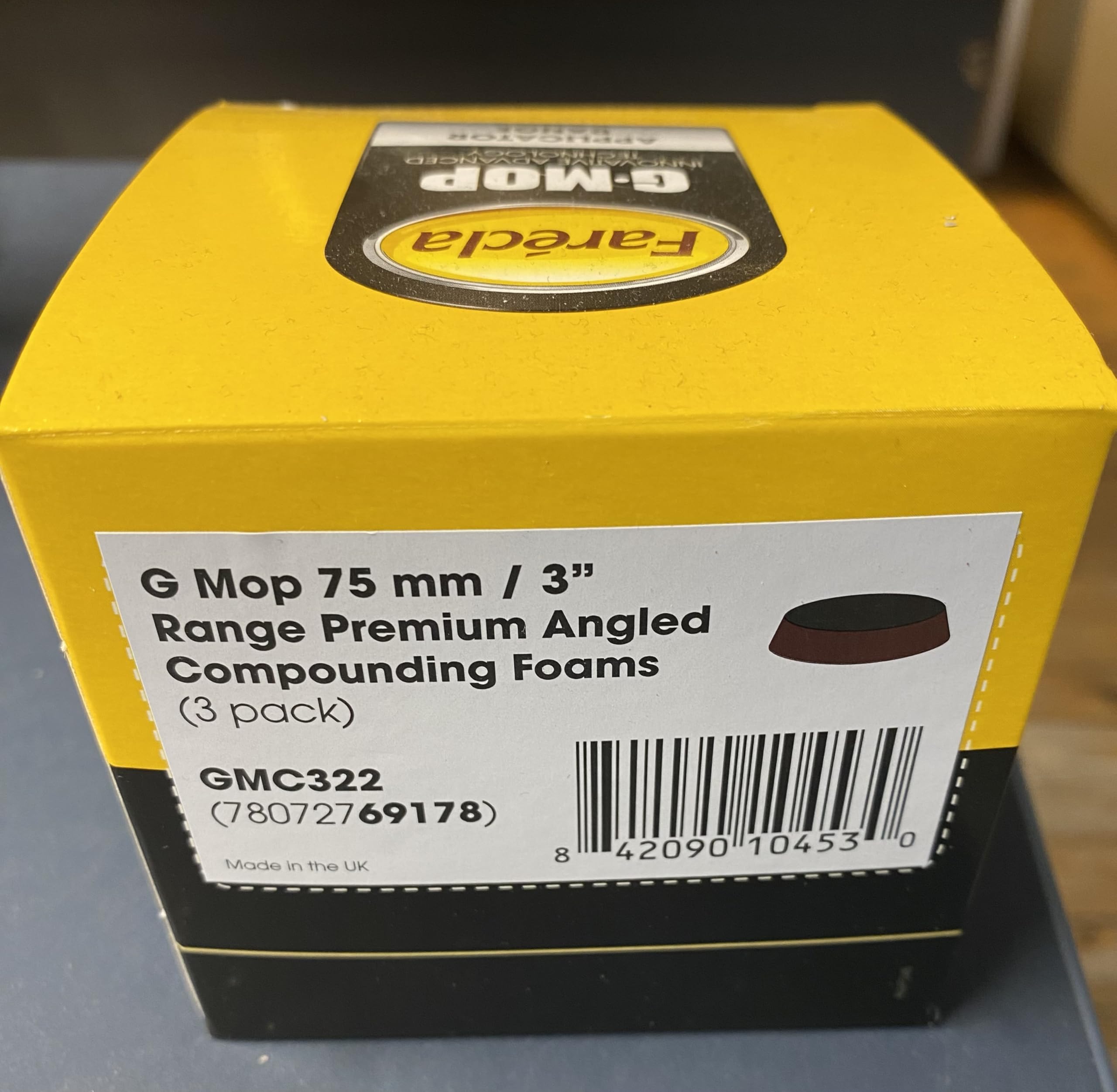 Farecla G Mop Premium pianka polerska GMC322 czerwona Ø 75 mm (3)