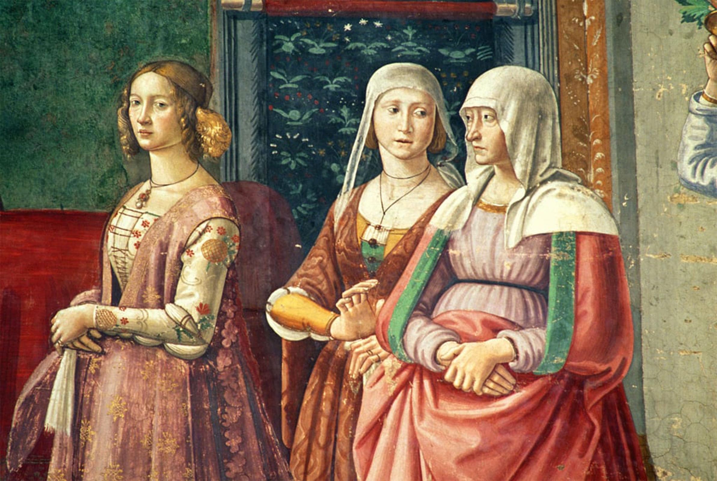 SERENDIPITP Vintage Wall Art Canvas Nordic Poster Canvas Print Picture Florentine Ladies From the Birth of St the Baptist by Domenico Ghirlandaio Wall Art Poster for Home Decor 60x90cm