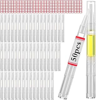 Paquete de 50 bolígrafos transparentes de 0.1...