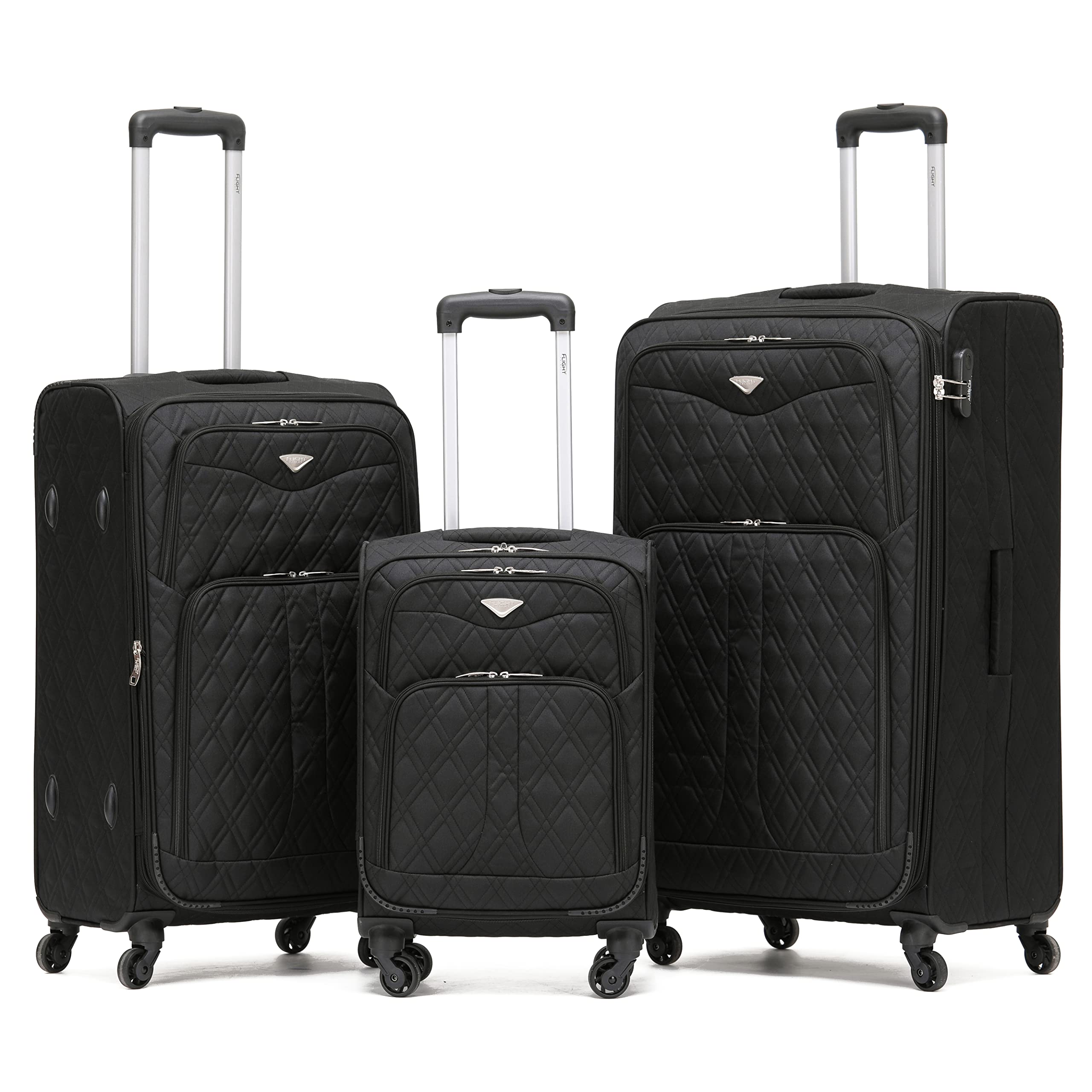 Flight Knight Lightweight 4 Wheel 800D Soft Case Suitcases Anti Crack Cabin & Hold Luggage Options Approved for Over 100 Airlines Including easyJet, BA & Many More! — view 102