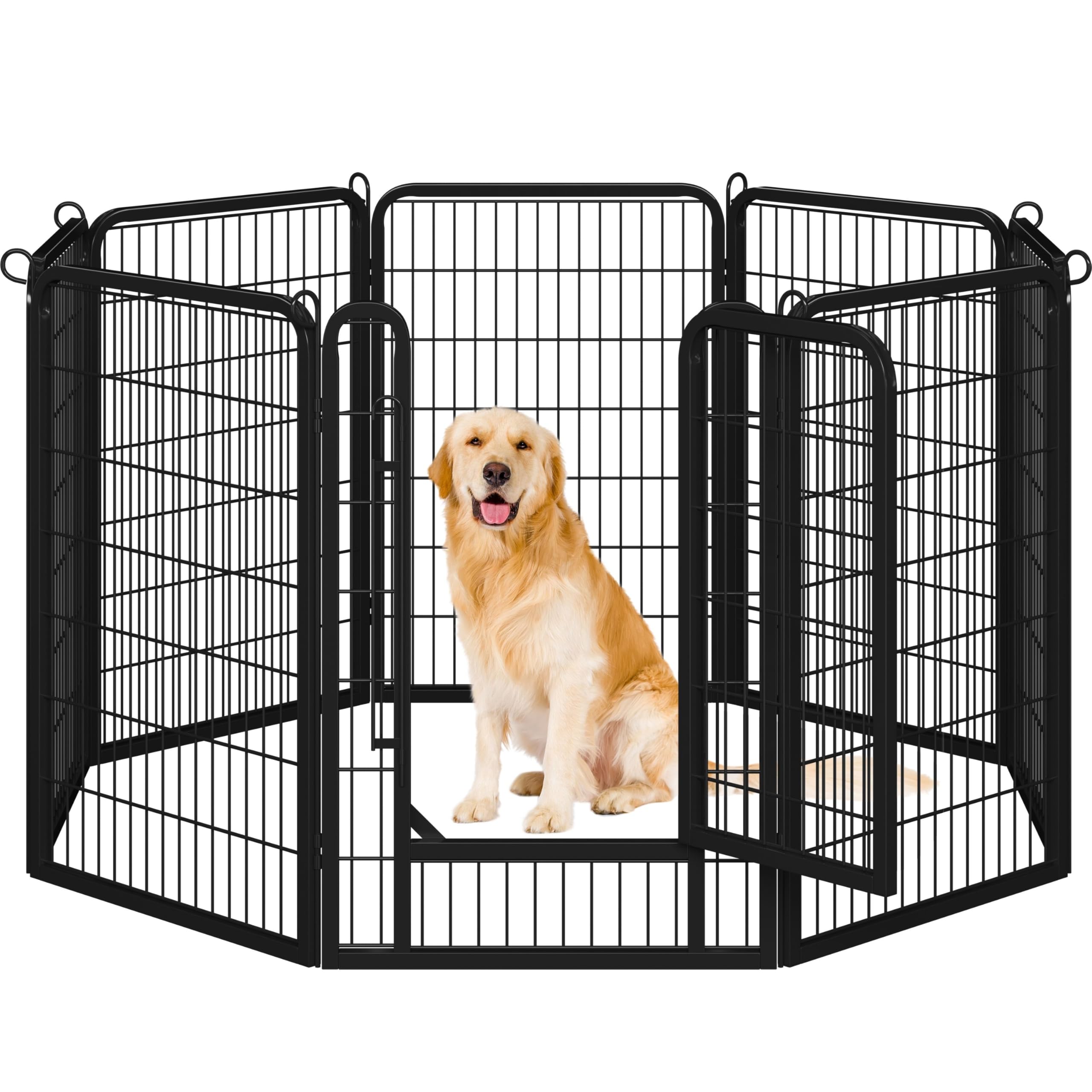 Amazon | Yaheetech ペットフェンス ペットサークル 高さ100cm パネル8