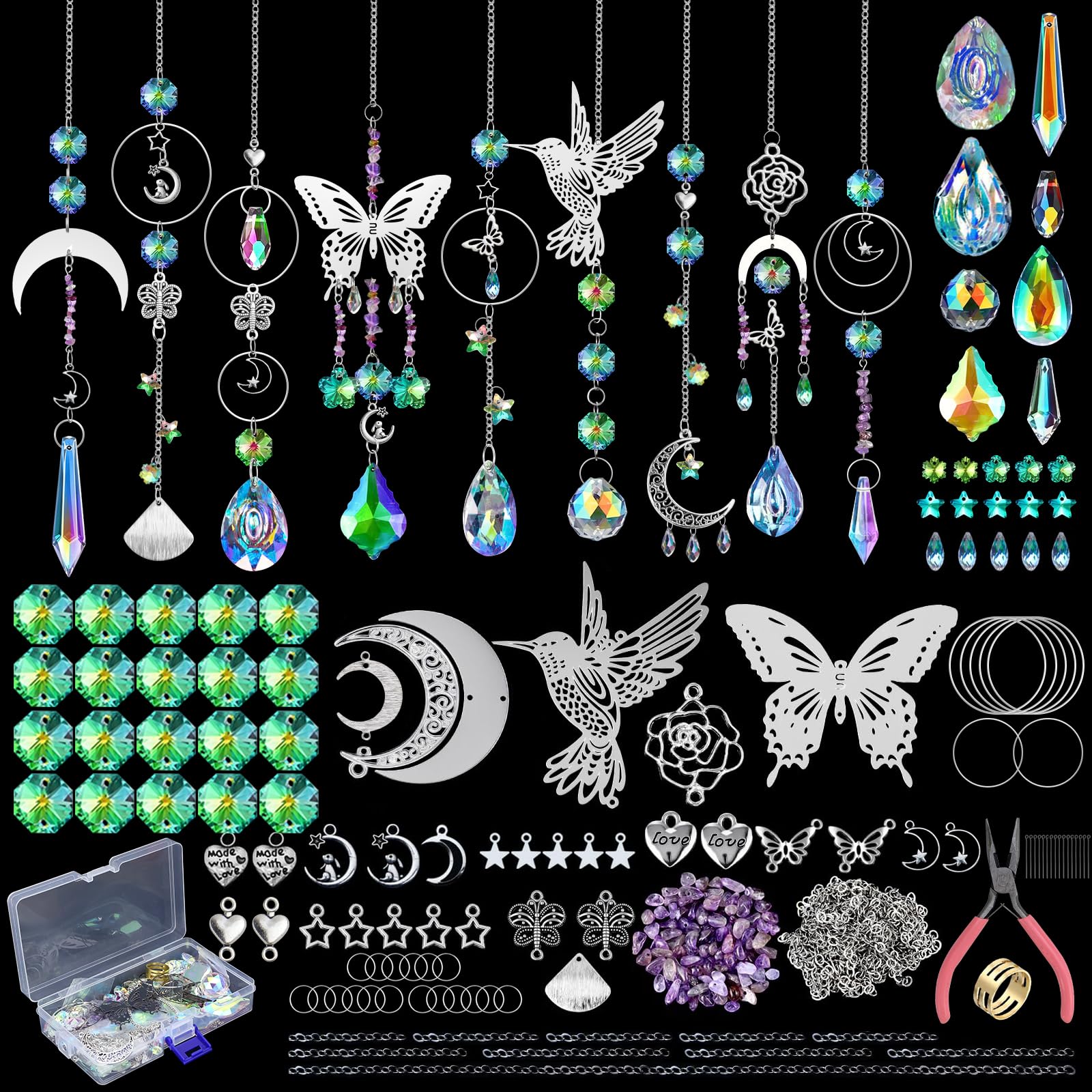 Kit Attrape Soleil Cristal 400 pièces pour décoration de jardin et maison