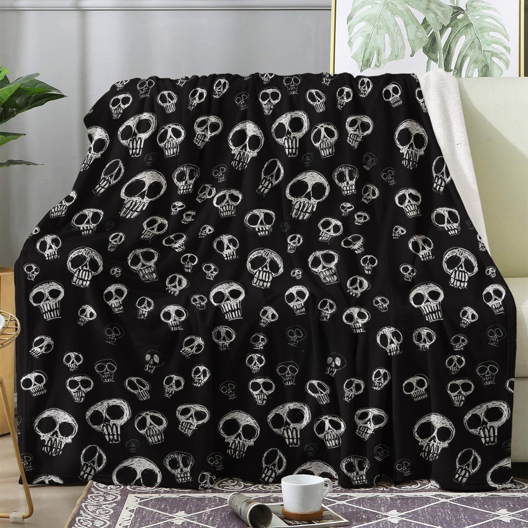 Amazon.com: zcwl Skull Blanket King Size, Fleece Throw