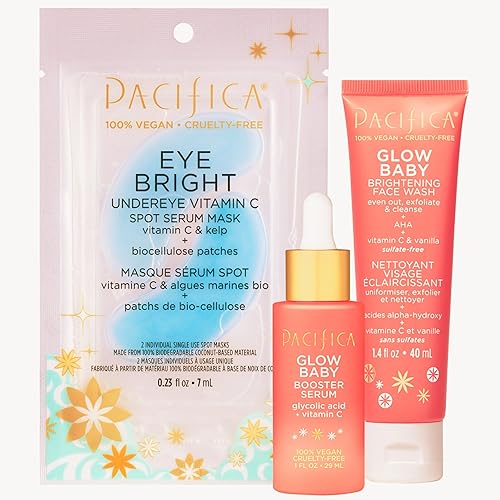 Miniatura 17 de Pacifica Beauty | Glow Baby Prueba de vitamina C + kit de valor | Juego de regalo de 3 piezas para el cuidado de la piel | Apto para viajes | Suero