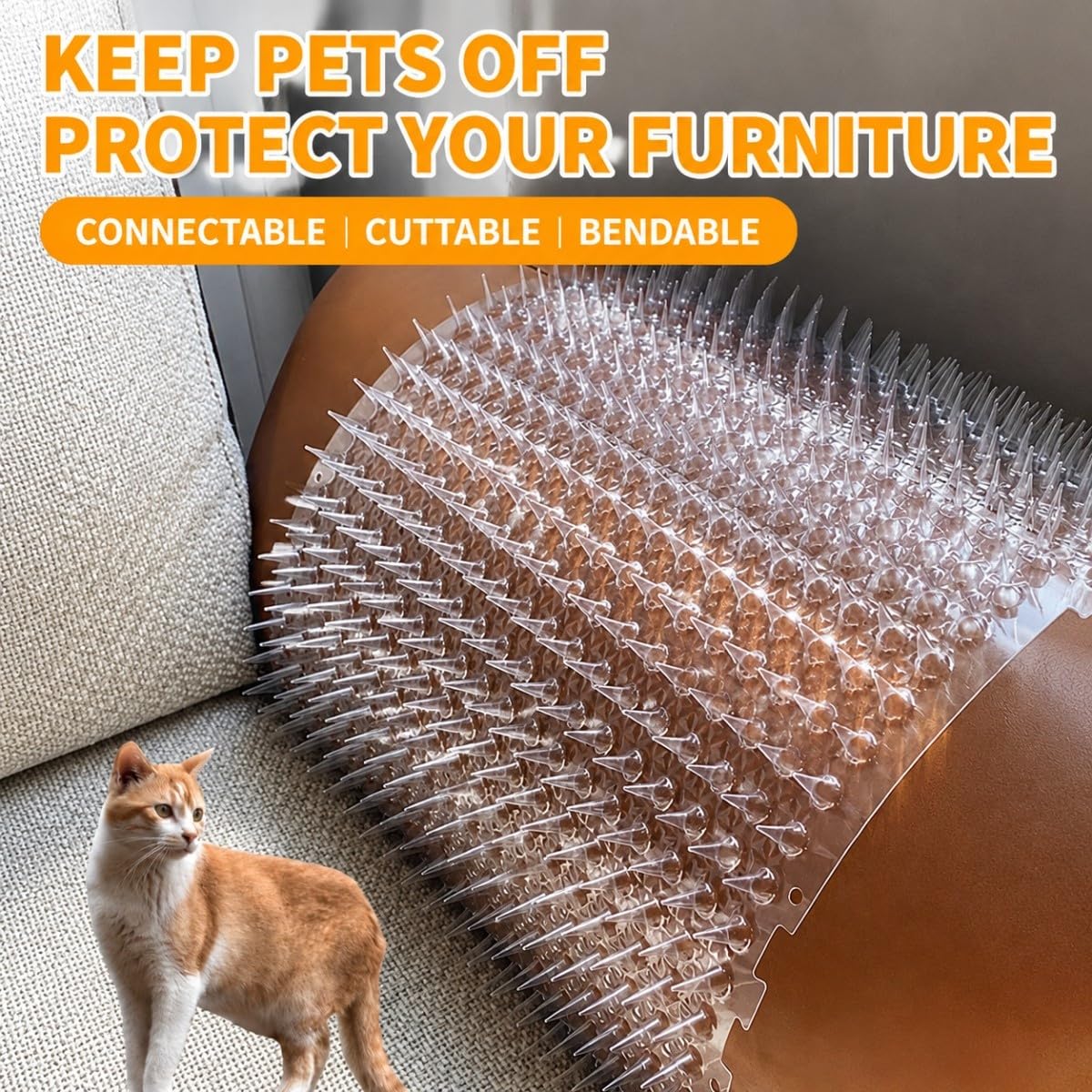 Tapis Anti-Griffes Transparent découpable pour Animaux