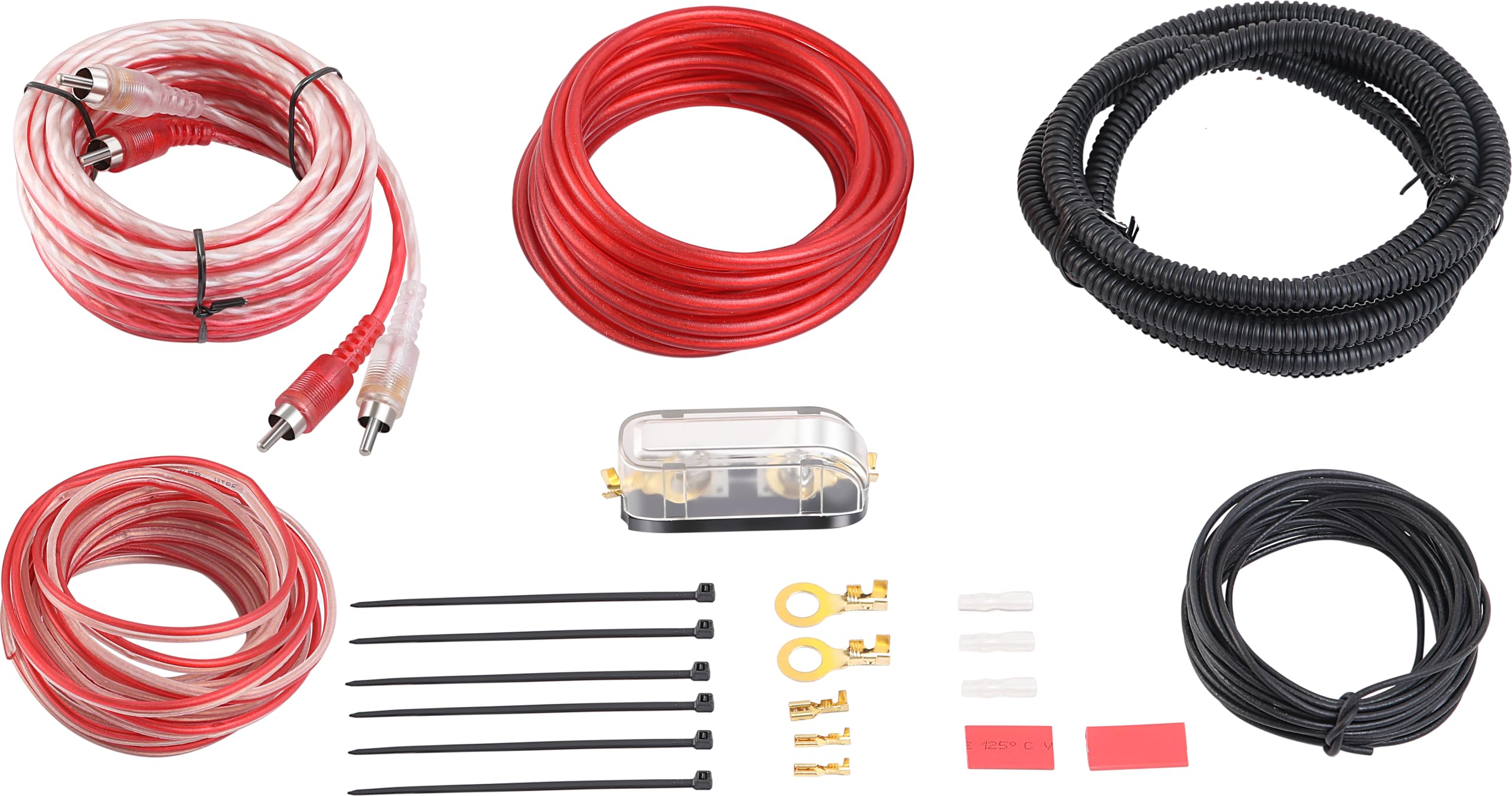 Hydra 8AWG Amplifier Wiring Kit, DS-03, 2 Channel, 800 Watts, with RCA Audio Cable and 40 Amp Automotive Fuse-picture-29
