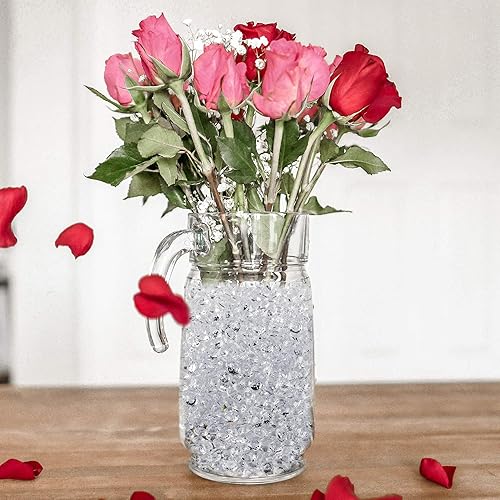 Miniatura 4 de Confeti en forma de diamante, relleno del florero, decoraciones para las bodas, ducha nupcial, cumpleaños, hogar, y más Paquete de 2000 joyas de 1